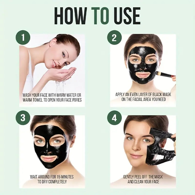 ROZINO Bamboo Charcoal Peel-Off Mask – Blackhead Remover & Deep Pore Cleanser