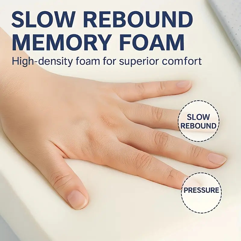 Ergonomic Memory Foam Seat Cushion for Hip, Thigh & Back Support