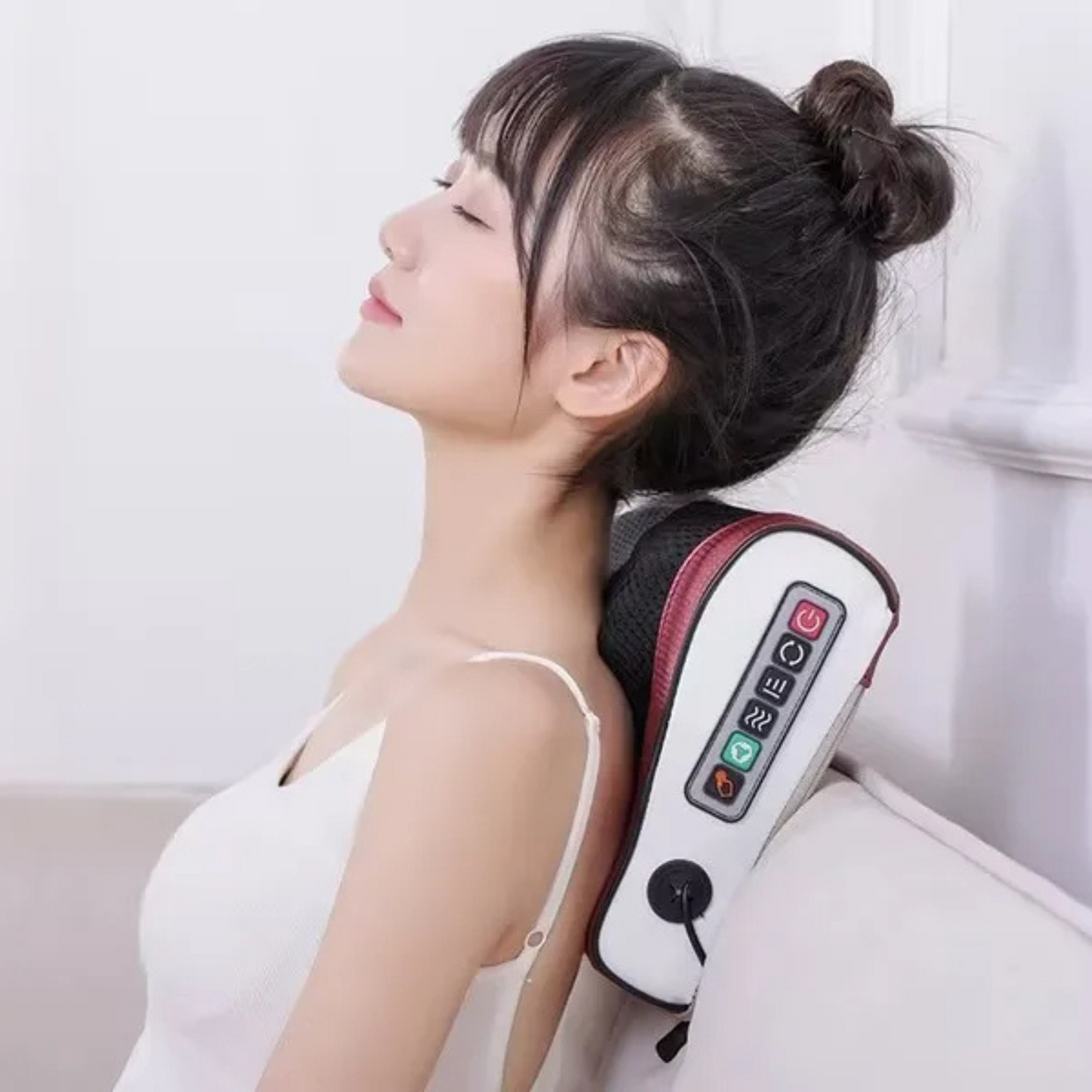 Electric multifunctional massage pillow Home Car Charging Multi-function Electric Heating Shoulder And Neck Massager