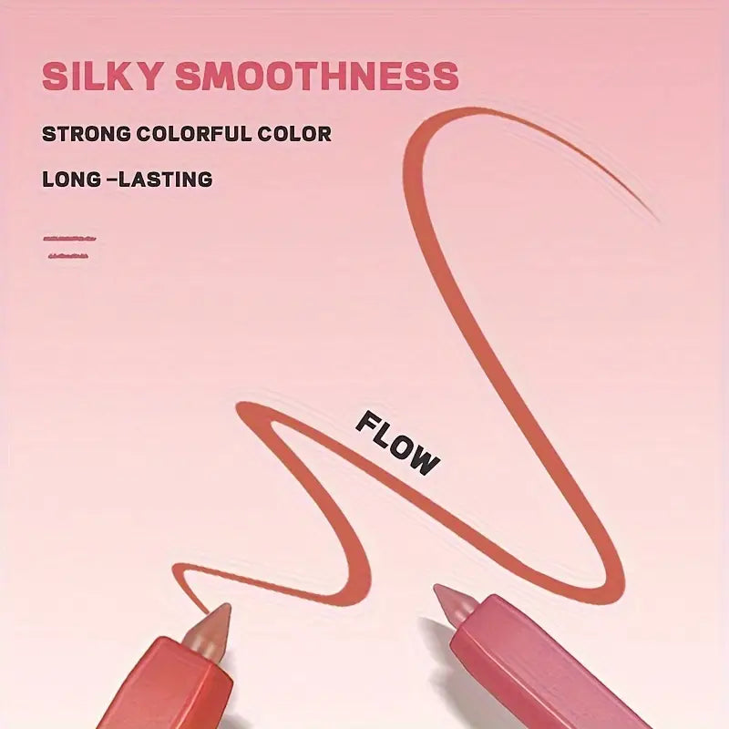 Velvet Matte Lip Liner Pencil – 12 Shades of Smooth Precision