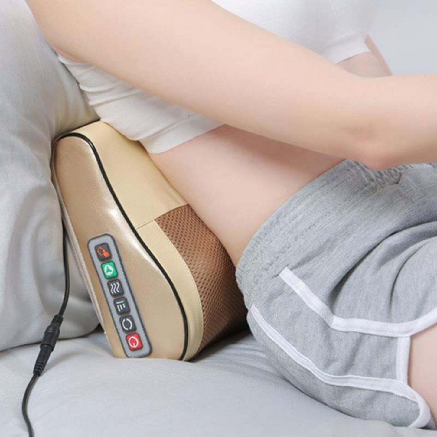 Electric multifunctional massage pillow Home Car Charging Multi-function Electric Heating Shoulder And Neck Massager