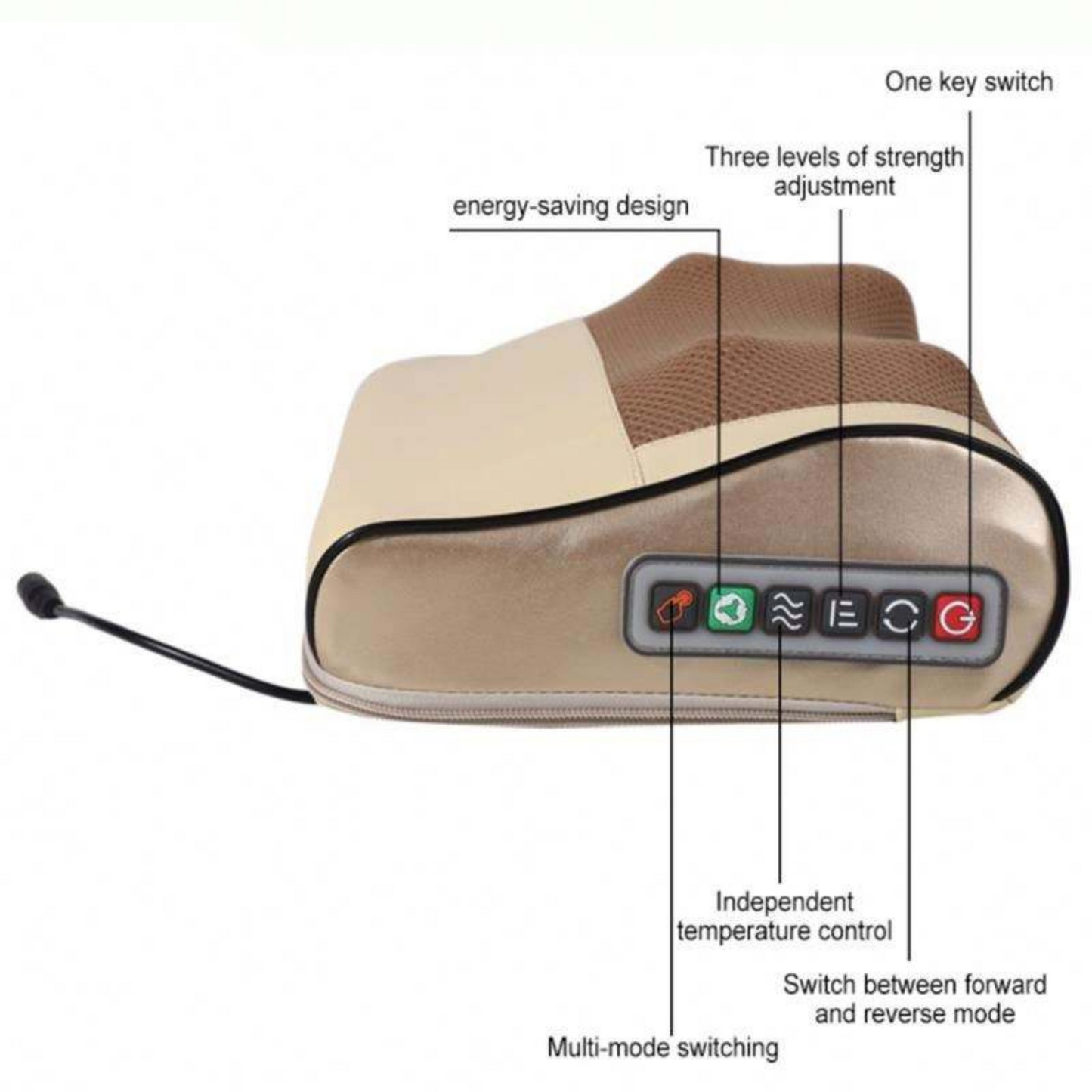 Electric multifunctional massage pillow Home Car Charging Multi-function Electric Heating Shoulder And Neck Massager