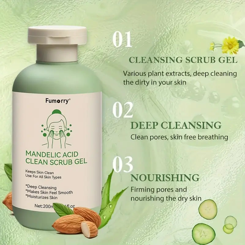 Fumorry Mandelic Acid Clean Scrub Gel – Deep Cleansing & Hydrating Exfoliator