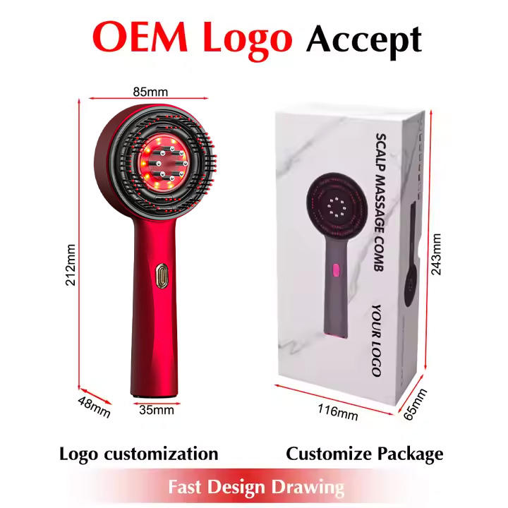 Smart LED Scalp Massager Comb with Liquid Infusion & Red Light Therapy