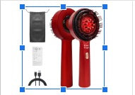 Smart LED Scalp Massager Comb with Liquid Infusion & Red Light Therapy