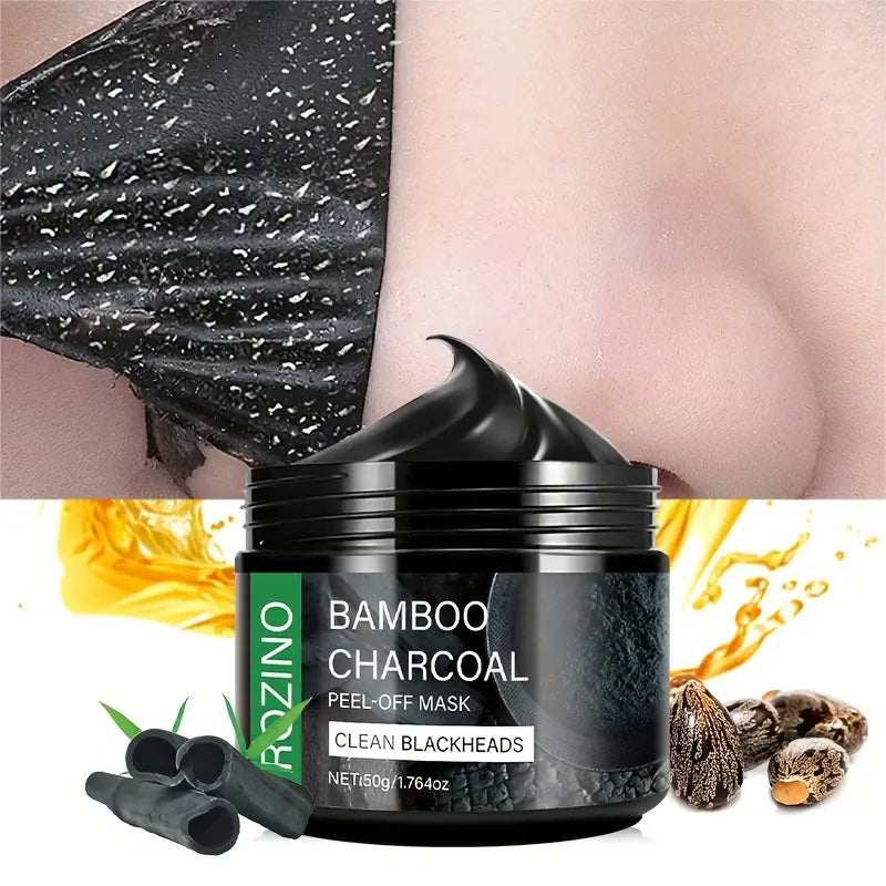 ROZINO Bamboo Charcoal Peel-Off Mask – Blackhead Remover & Deep Pore Cleanser