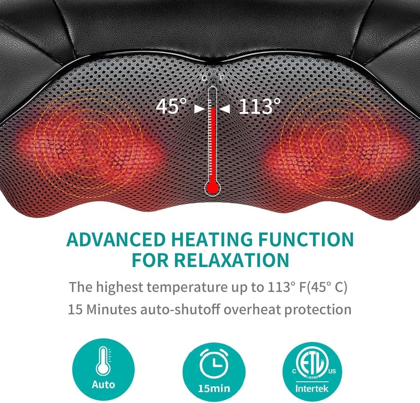 Ergonomic Neck & Shoulder Massager – Deep Tissue Kneading for Back & Neck Relief