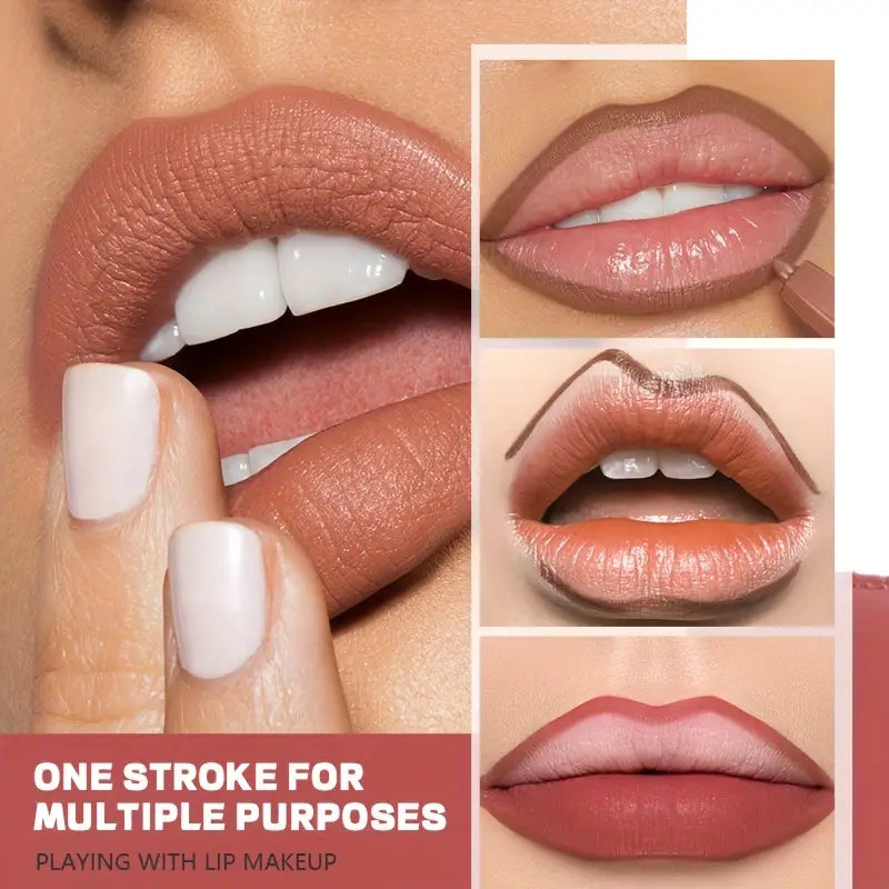 Velvet Matte Lip Liner Pencil – 12 Shades of Smooth Precision
