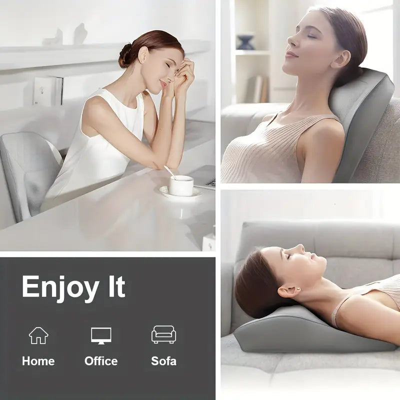 Shiatsu 3D Massage Pillow with Heat – Full Body Relaxation