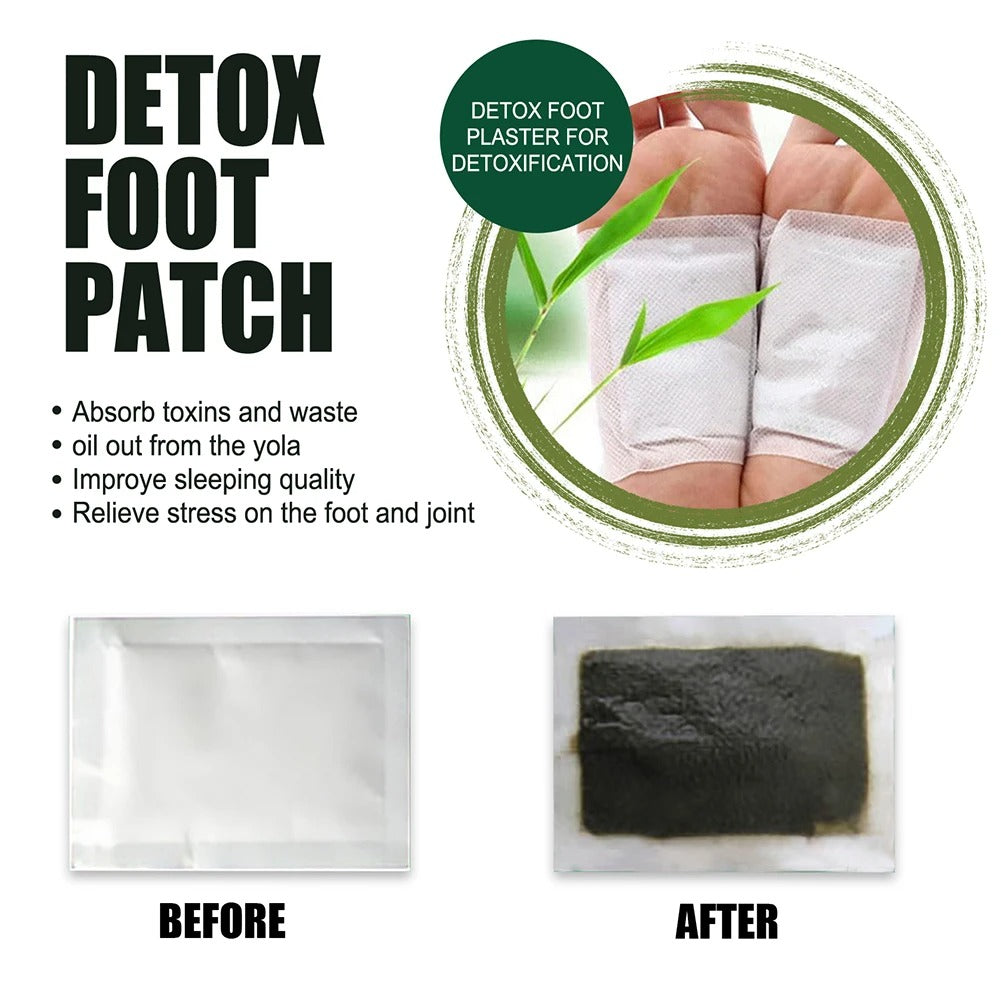 Detox Foot Patches Natural Wormwood Foot Pads Reliefing Stress Deep Cleaning 10pc