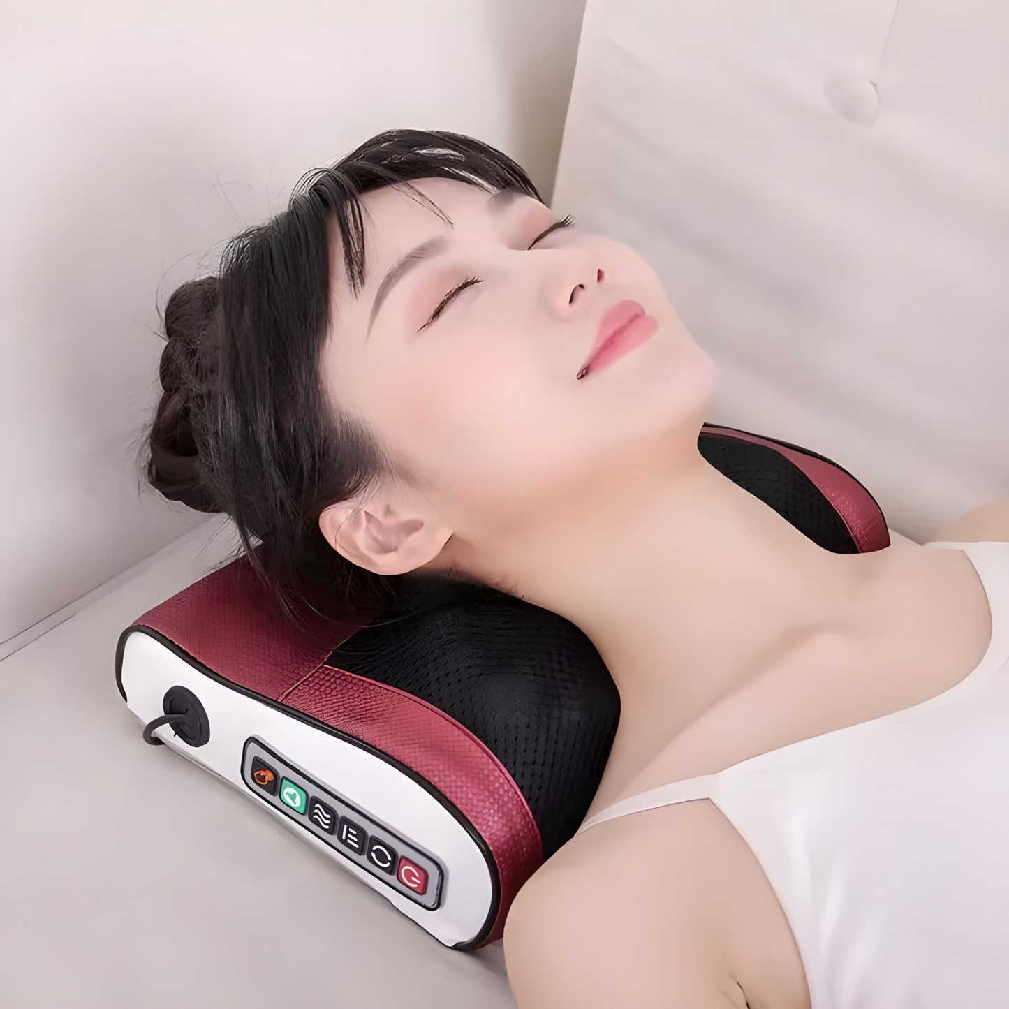 Electric multifunctional massage pillow Home Car Charging Multi-function Electric Heating Shoulder And Neck Massager