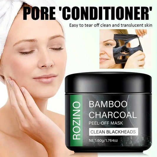 ROZINO Bamboo Charcoal Peel-Off Mask – Blackhead Remover & Deep Pore Cleanser