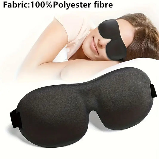 3D Contoured Sleep Mask  | Light-Blocking & Zero Eye Pressure | Adjustable Strap