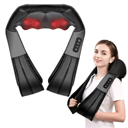 Ergonomic Neck & Shoulder Massager – Deep Tissue Kneading for Back & Neck Relief